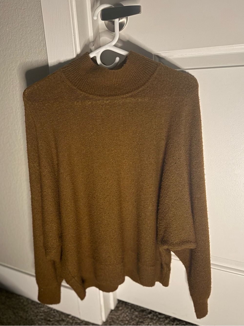 H&M Brown Mock Neck Cozy Sweater